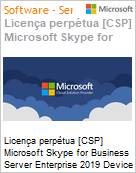 Licena perptua [NCE] Microsoft Skype for Business Server Enterprise 2019 CAL Device  (Figura somente ilustrativa, no representa o produto real)