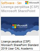 Licena perptua [NCE] Microsoft SharePoint Standard 2019 CAL User Academic [Educacional]  (Figura somente ilustrativa, no representa o produto real)
