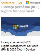 Licena perptua [NCE] Rights Management Services (RMS) 2025 CAL-1 Device  (Figura somente ilustrativa, no representa o produto real)