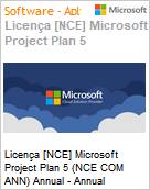 Licena [NCE] Microsoft Project Plan 5 (NCE COM ANN) Annual - Annual  (Figura somente ilustrativa, no representa o produto real)
