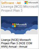 Licena [NCE] Microsoft Project Plan 3 (NCE COM ANN) Annual - Annual  (Figura somente ilustrativa, no representa o produto real)