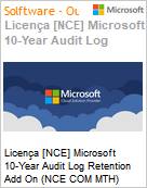 Licença [NCE] Microsoft 10-Year Audit Log Retention Add On (NCE COM MTH) Monthly - Annual  (Figura somente ilustrativa, não representa o produto real)