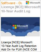 Licença [NCE] Microsoft 10-Year Audit Log Retention Add On for FLW (NCE COM MTH) Monthly - Monthly  (Figura somente ilustrativa, não representa o produto real)
