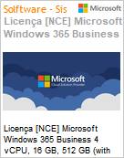 Licena [NCE] Microsoft Windows 365 Business 4 vCPU, 16 GB, 512 GB (with Windows Hybrid Benefit) (NCE COM MTH) Monthly - Monthly  (Figura somente ilustrativa, no representa o produto real)