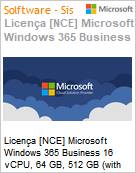 Licena [NCE] Microsoft Windows 365 Business 16 vCPU, 64 GB, 512 GB (with Windows Hybrid Benefit) (NCE COM MTH) Monthly - Annual  (Figura somente ilustrativa, no representa o produto real)
