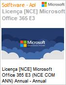 Licena [NCE] Microsoft Office 365 E3 (NCE COM ANN) Annual - Annual  (Figura somente ilustrativa, no representa o produto real)
