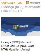 Licena [NCE] Microsoft Office 365 E3 (NCE COM MTH) Monthly - Annual  (Figura somente ilustrativa, no representa o produto real)