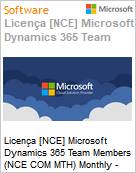 Licena anual Cloud [CSP NCE] Microsoft Dynamics 365 Team Members (NCE COM MTH) Anual - 12 meses  (Figura somente ilustrativa, no representa o produto real)