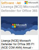 Licena [NCE] Microsoft Defender for Office 365 F1 (NCE COM ANN) Annual - Annual  (Figura somente ilustrativa, no representa o produto real)
