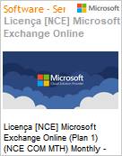 Licena [NCE] Microsoft Exchange Online (Plan 1) (NCE COM MTH) Monthly - Monthly  (Figura somente ilustrativa, no representa o produto real)