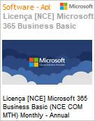 Licena anual Cloud [CSP NCE] Microsoft 365 Business Basic (NCE COM MTH) Anual - 12 meses  (Figura somente ilustrativa, no representa o produto real)