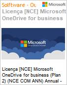 Licena anual Cloud [CSP NCE] Microsoft OneDrive for business (Plan 2) (NCE COM ANN) Anual  (Figura somente ilustrativa, no representa o produto real)