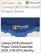 Licena [NCE] Microsoft Project Online Essentials (NCE COM MTH) Monthly - Monthly  (Figura somente ilustrativa, no representa o produto real)