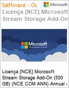 Licena anual Cloud [CSP NCE] Microsoft Stream Storage Add-On (500 GB) (NCE COM ANN) Anual  (Figura somente ilustrativa, no representa o produto real)