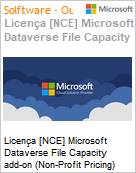 Licença [NCE] Microsoft Dataverse File Capacity add-on (Non-Profit Pricing) (NCE NFP MTH) Monthly - Monthly  (Figura somente ilustrativa, não representa o produto real)