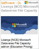 Licença [NCE] Microsoft Dataverse File Capacity add-on [Educacional] (Education Pricing) (NCE EDU MTH) Monthly - Annual  (Figura somente ilustrativa, não representa o produto real)