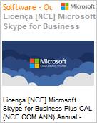 Licena anual Cloud [CSP NCE] Microsoft Skype for Business Plus CAL (NCE COM ANN) Anual  (Figura somente ilustrativa, no representa o produto real)