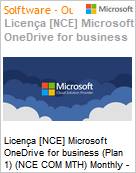 Licena mensal Cloud [CSP NCE] Microsoft OneDrive for business (Plan 1) (NCE COM MTH) Mensal  (Figura somente ilustrativa, no representa o produto real)