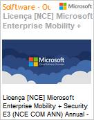 Licena anual Cloud [CSP NCE] Microsoft Enterprise Mobility + Security E3 (NCE COM ANN) Anual  (Figura somente ilustrativa, no representa o produto real)