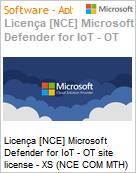 Licena [NCE] Microsoft Defender for IoT - OT site license - XS (NCE COM MTH) Monthly - Annual  (Figura somente ilustrativa, no representa o produto real)