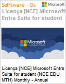 Licença [NCE] Microsoft Entra Suite for student (NCE EDU MTH) Monthly - Annual  (Figura somente ilustrativa, não representa o produto real)