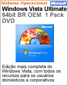 66R-00851 - Microsoft OEM Windows Vista Ultimate 64bit BR - 1 Pack - DVD OEM (Com PC Novo)