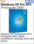 E85-05598 - Microsoft OEM Windows XP Professional SP3 Portugus OEM (Com PC Novo)