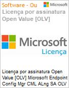 Licena por assinatura Open Value [OLV] Microsoft Endpoint Config Mgr CML ALng SA OLV NL 3Y Aq Y1 Acad AP Stu Per User Additional Product Non-Specific 3 Year(s) Acquired year 1 (Figura somente ilustrativa, no representa o produto real)