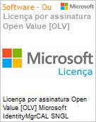 Licença por assinatura Open Value [OLV] Microsoft IdentityMgrCAL SNGL LicSAPk OLV NL 1Y AqY2 Acdmc [Educacional] AP UsrCAL Additional Product Non-Specific 1 Year(s) Acquired year 2 (Figura somente ilustrativa, não representa o produto real)