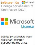 Licença por assinatura Open Value [OLV] Microsoft SysCtrDPMCltML SNGL LicSAPk OLV NL 1Y AqY1 Acdmc [Educacional] AP PerOSE Additional Product Non-Specific 1 Year(s) Acquired year 1 (Figura somente ilustrativa, não representa o produto real)