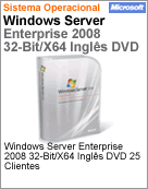 P72-02906 - Software FPP Microsoft Windows Server Enterprise 2008 32-Bit/X64 Ingls DVD 25 Clientes FPP (Full)