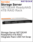 RNR4410 - Storage Server NETGEAR ReadyNAS 4TB RAID Integrado Rack USB Hot-Swap