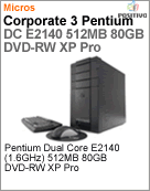 101877 - Desktop-PC Positivo Corporate 03 Intel Pentium Dual-Core E2140 (1.6GHz) 512MB 80GB DVD-RW XP Pro