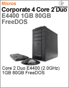 101965 - Desktop-PC Positivo Corporate 04 Intel Core 2 Duo E4400 (2.0GHz) 1GB 80GB FreeDOS