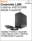 102503 - Desktop-PC Positivo Corporate L200 Intel Celeron 430 (1.80GHz) 512MB 80GB FreeDOS