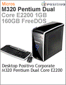 103087 - Desktop-PC Positivo Corporate M320 Intel Pentium Dual-Core E2200 (2.20GHz) 1GB 160GB FreeDOS