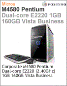 103616 - Desktop-PC Positivo Corporate M4580 Intel Pentium Dual-Core E2220 (2.40GHz) 1GB 160GB Vista Business
