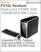 1054022 - Desktop-PC Positivo Corporate P210L Intel Pentium Dual-Core E5400 (2.70GHz) 2GB 160GB DVD-RW Linux