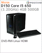 1302468 - Desktop-PC Positivo Master D150 Intel Core i5-650 (3.20GHz) 4GB 500GB DVD-RW Linux HDMI