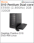 1302622 - Desktop-PC Positivo D10 Intel Pentium Dual-Core E5500 (2.80GHz) 2GB 320GB DVD-RW Linux
