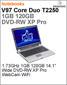 200207 - Notebook Positivo V97 Intel Core Duo T2250 (1.73GHz) 1GB 120GB 14.1