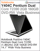 200446 - Notebook Positivo Y404C Intel Pentium Dual-Core T2390 (1.86GHz) 2GB 160GB DVD-RW 14.1