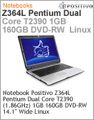 200465 - Notebook Positivo Z364L Intel Pentium Dual-Core T2390 (1.86GHz) 1GB 160GB DVD-RW 14.1