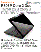200479 - Notebook Positivo R806P Intel Core 2 Duo T5750 (2.00GHz) 2GB 250GB DVD-RW 12