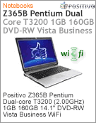 200635 - Notebook Positivo Z365B Intel Pentium Dual-Core T3200 (2.00GHz) 1GB 160GB 14.1