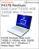 3010047 - Notebook Positivo P437B Intel Pentium Dual-Core T4300 (2.10GHz) 4GB 320GB DVD-RW 14.1
