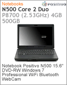 3050562 - Notebook Positivo N500 Intel Core 2 Duo P8700 (2.53GHz) 4GB 500GB 15.6