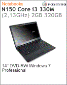 3050724 - Notebook Positivo N150 Intel Core i3-330M (2.13GHz) 2GB 320GB 14