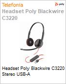 Headset Poly Blackwire C3220 Stereo USB-A (Figura somente ilustrativa, no representa o produto real)