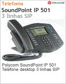 2200-11531-001 - Telefone IP Polycom SoundPoint IP 501 Telefone desktop 3 linhas SIP